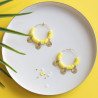 Boite de perles rondelles heishi 6 mm - jaune