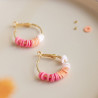 Boite de perles rondelles heishi 6 mm - rose pâle