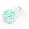 Boite de perles rondelles heishi 6 mm - bleu / vert d'eau