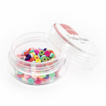 Boite de perles rondelles heishi 3 mm - mix de couleurs pop