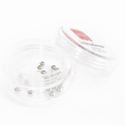 Boîte de 20 perles rondelles intercalaires rondes plaqué platine - 3x2 mm