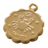 Médaille astro dorée à l'or fin - Cancer