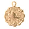 Médaille astro dorée à l'or fin - Lion