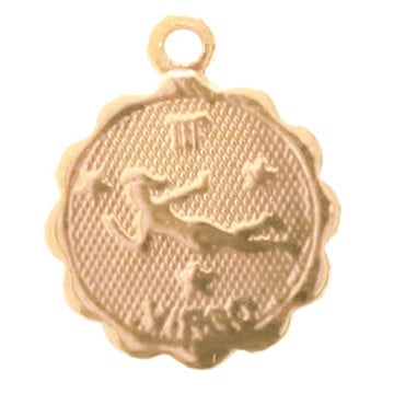 Médaille astro dorée à l'or fin - Vierge