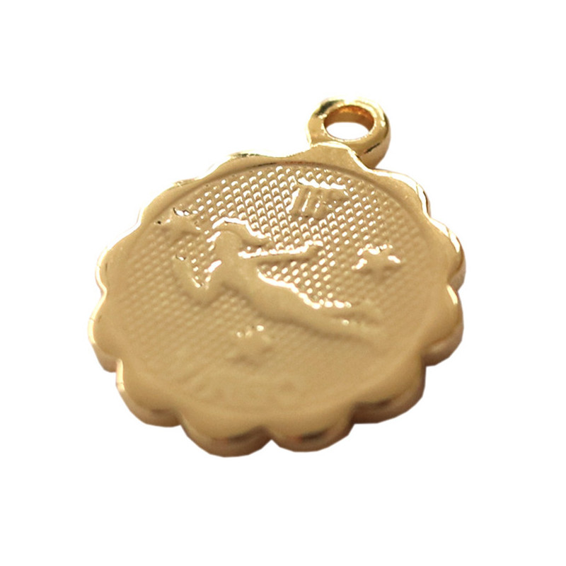 Médaille astro dorée à l'or fin - Vierge
