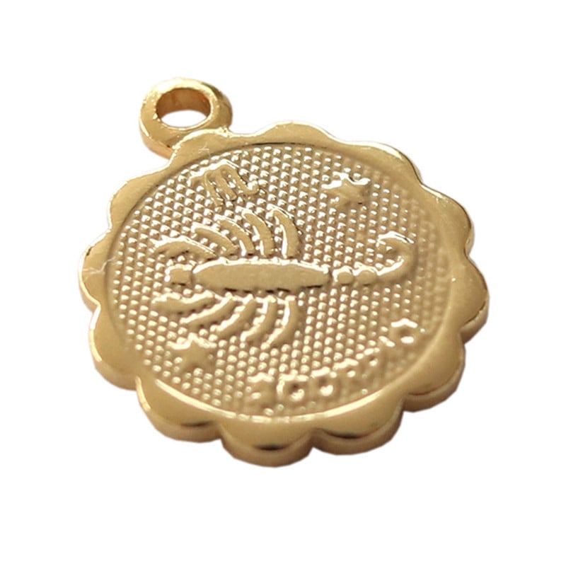 Médaille astro dorée à l'or fin - Scorpion