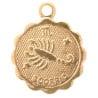 Médaille astro dorée à l'or fin - Scorpion