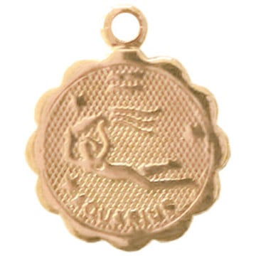 Médaille astro dorée à l'or fin - Verseau