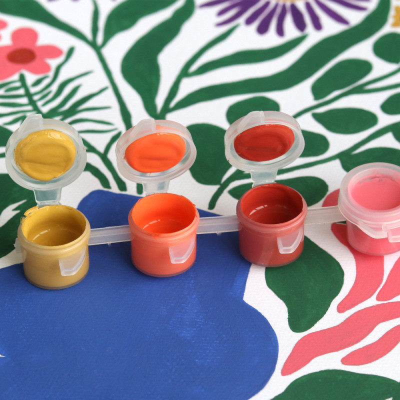 Kit de peinture au numéro - Cottage Flowers par Liv Lee