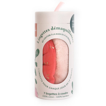 Kit couture - 7 lingettes démaquillantes à coudre - Nature