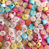 Pot perles lettres – couleurs chaudes