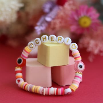 Perles lettres "Chéri" pour bracelet à personnaliser