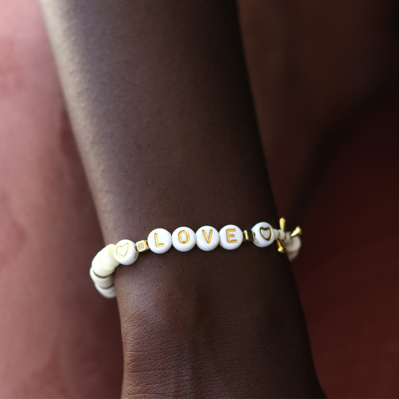 Perles lettres "Love" pour bracelet à personnaliser