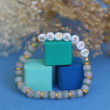Perles lettres "Namasté" pour bracelet à personnaliser