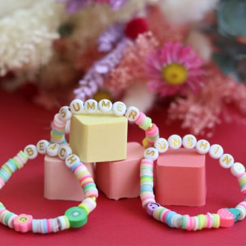 Perles lettres 3 mots pour bracelet à personnaliser - Sangria, Mojito et Spritz
