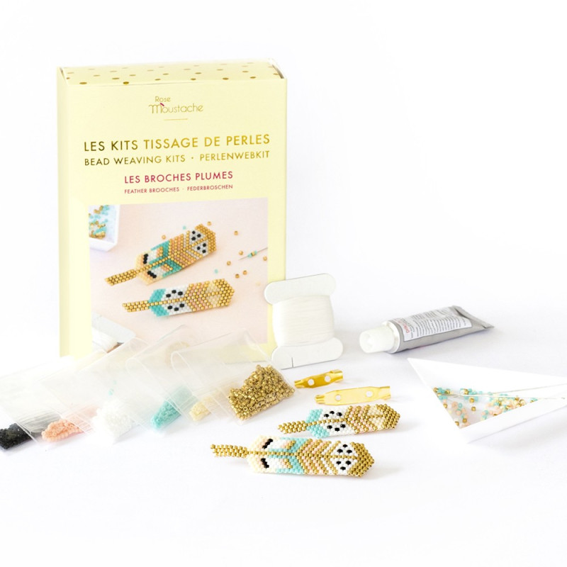 Kit de tissage de perles miyuki - les broches plumes