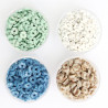 Boite de perles rondelles heishi 6 mm - blanc