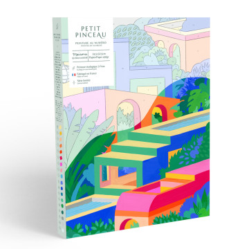Kit de peinture au numéro - Maisons colorées par Chloé Weinfeld