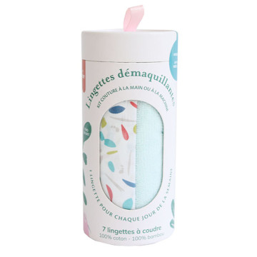 Kit couture - 7 lingettes démaquillantes à coudre - Champs