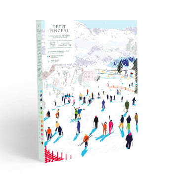 Coffret peinture au numéro - Skiing Among Montains par Katie Smith