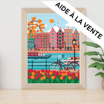 Exemple présentation Petit Pinceau recto/verso - Amsterdam et Daydreaming avec cadre