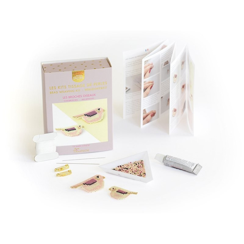Kit de tissage de perles miyuki - les broches oiseaux