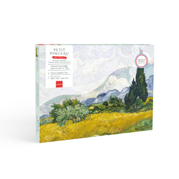 Coffret peinture au numéro -  Cyprès aux blés d’or - Vincent Van Gogh