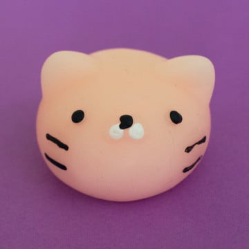 Mini squishy - tête de chat rose