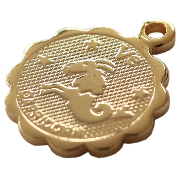 Médaille astro dorée à l'or fin - Capricorne