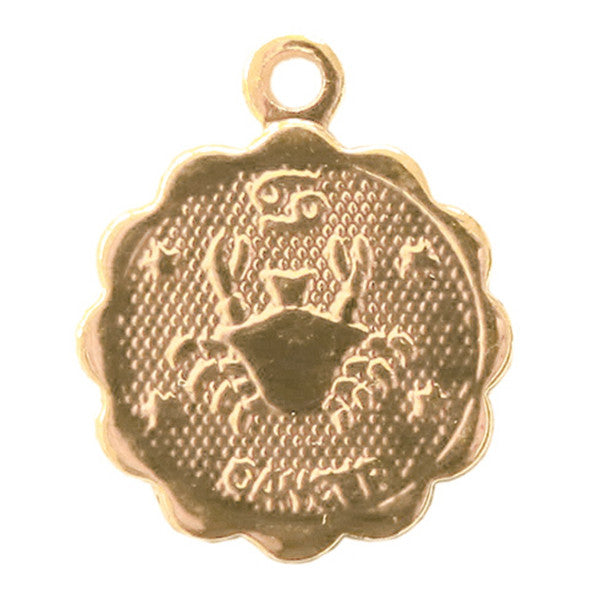 Médaille astro dorée à l'or fin - Cancer