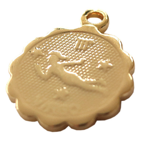 Médaille astro dorée à l'or fin - Vierge