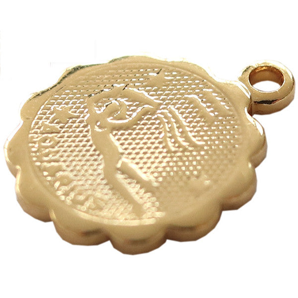 Médaille astro dorée à l'or fin - Verseau