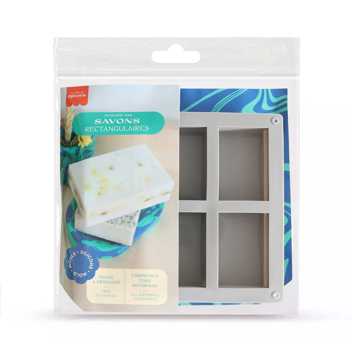 Achat Moule Silicone - Savon Rectangulaire X6