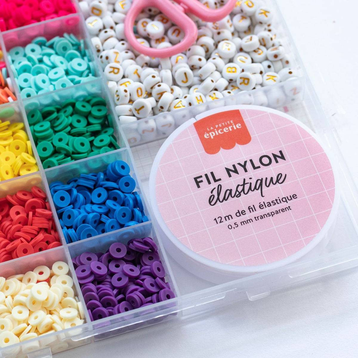 Boîte de 16 couleurs de perles heishi 6 mm - Pop