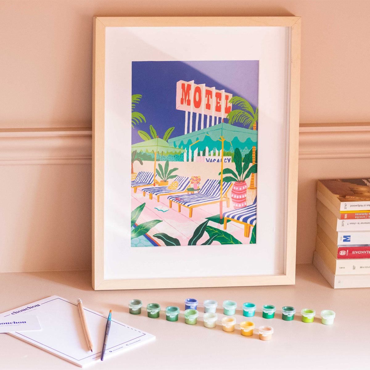 Coffret peinture au numéro - The Motel Pool par Jessica Smith