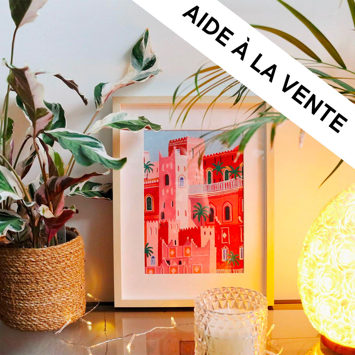 Exemple présentation Petit Pinceau recto/verso - New York et Maroc avec cadre