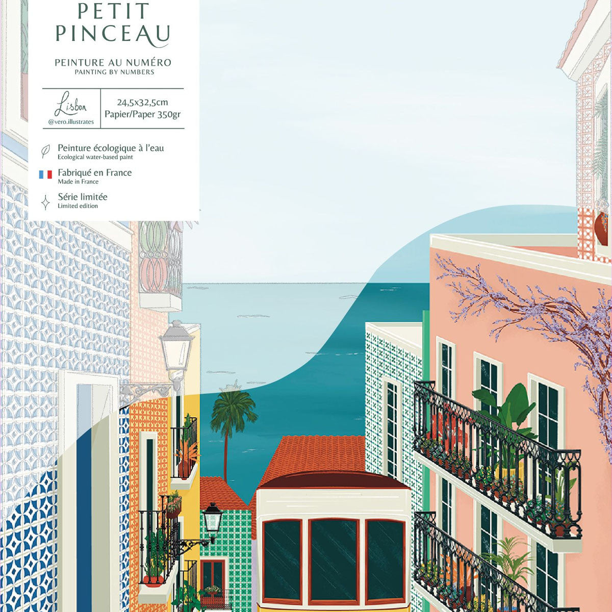 Coffret peinture au numéro - Lisbon tram par Veronica Lara