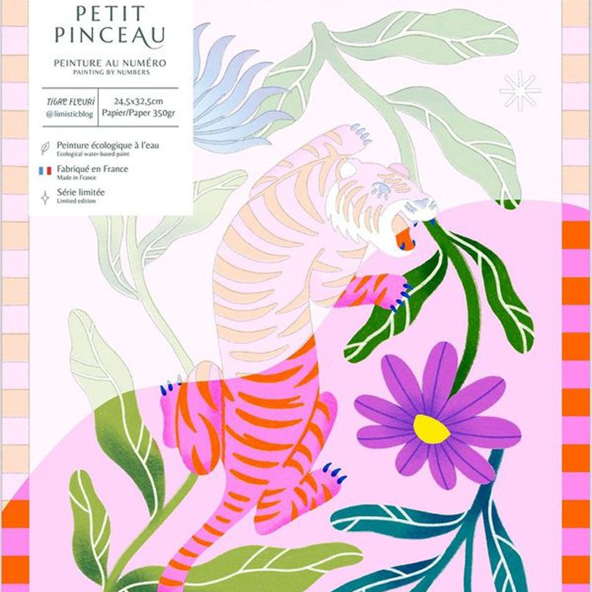 Coffret peinture au numéro - Tigre fleuri par Limistic