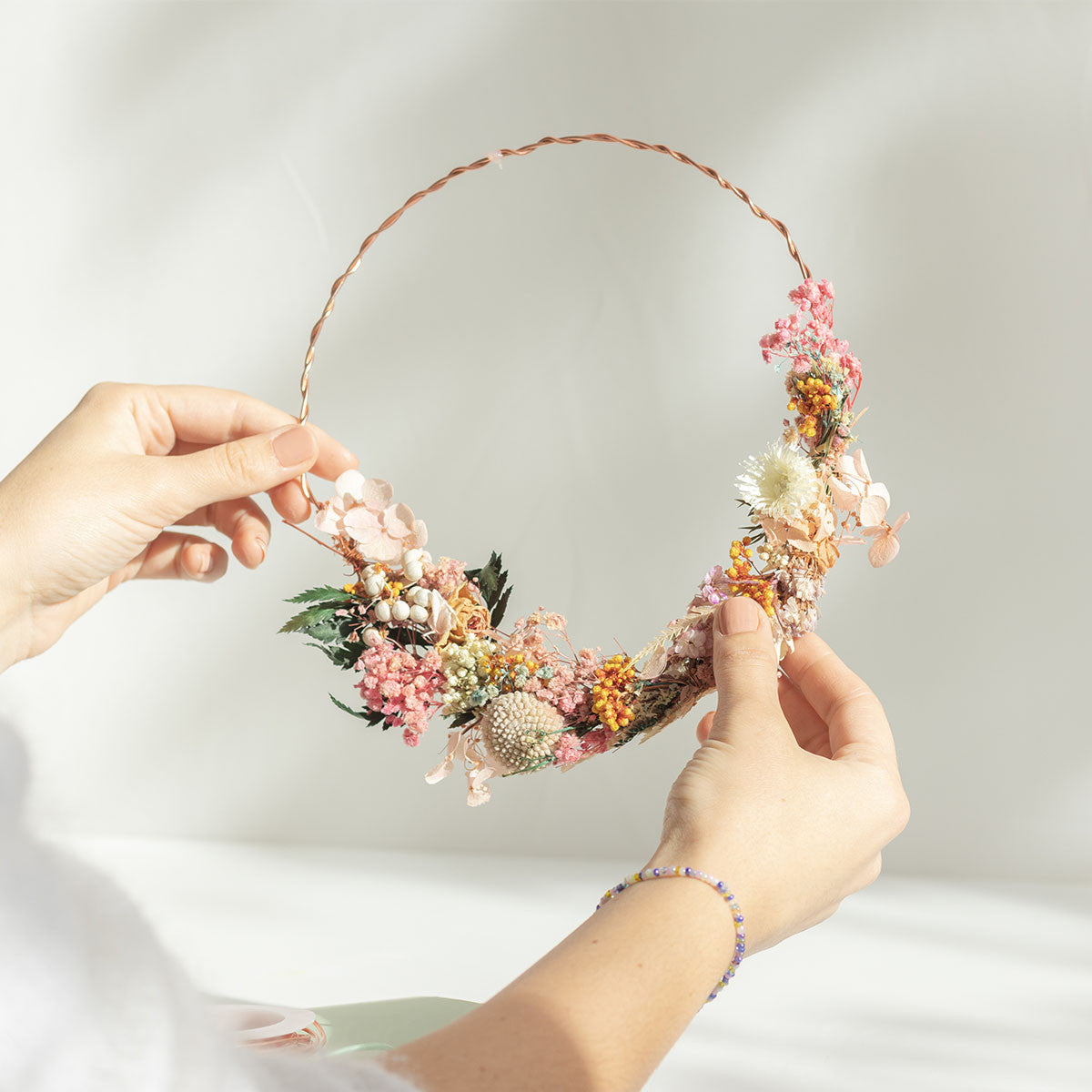 DIY HOME DECO - Ma couronne de fleurs séchées