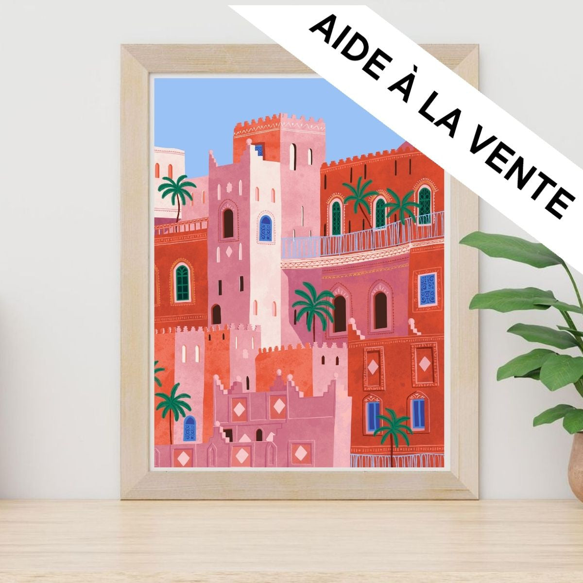 Exemple présentation Petit Pinceau recto/verso - New York et Maroc avec cadre