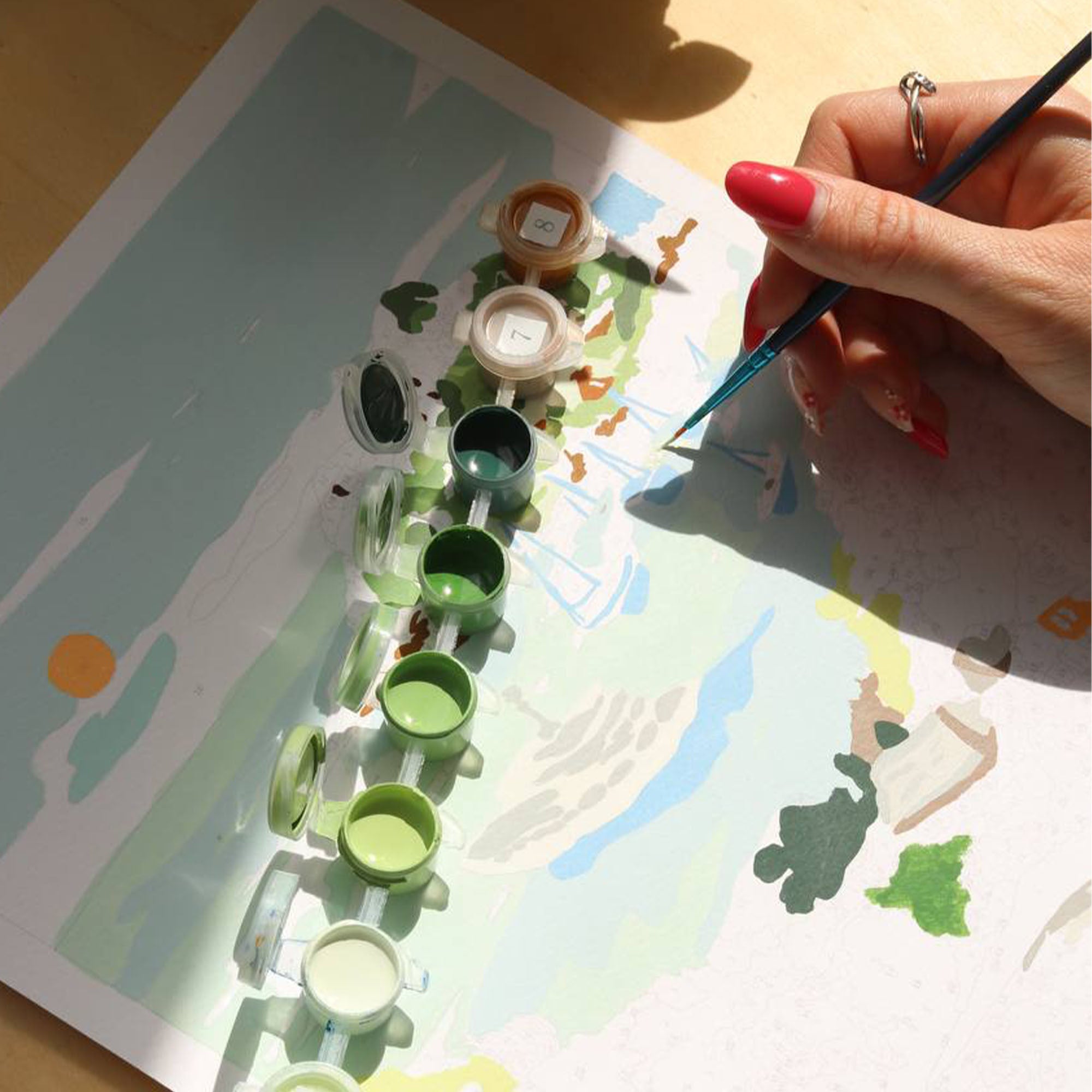 Coffret peinture au numéro - Balade dans les Calanques par Sabina Fenn