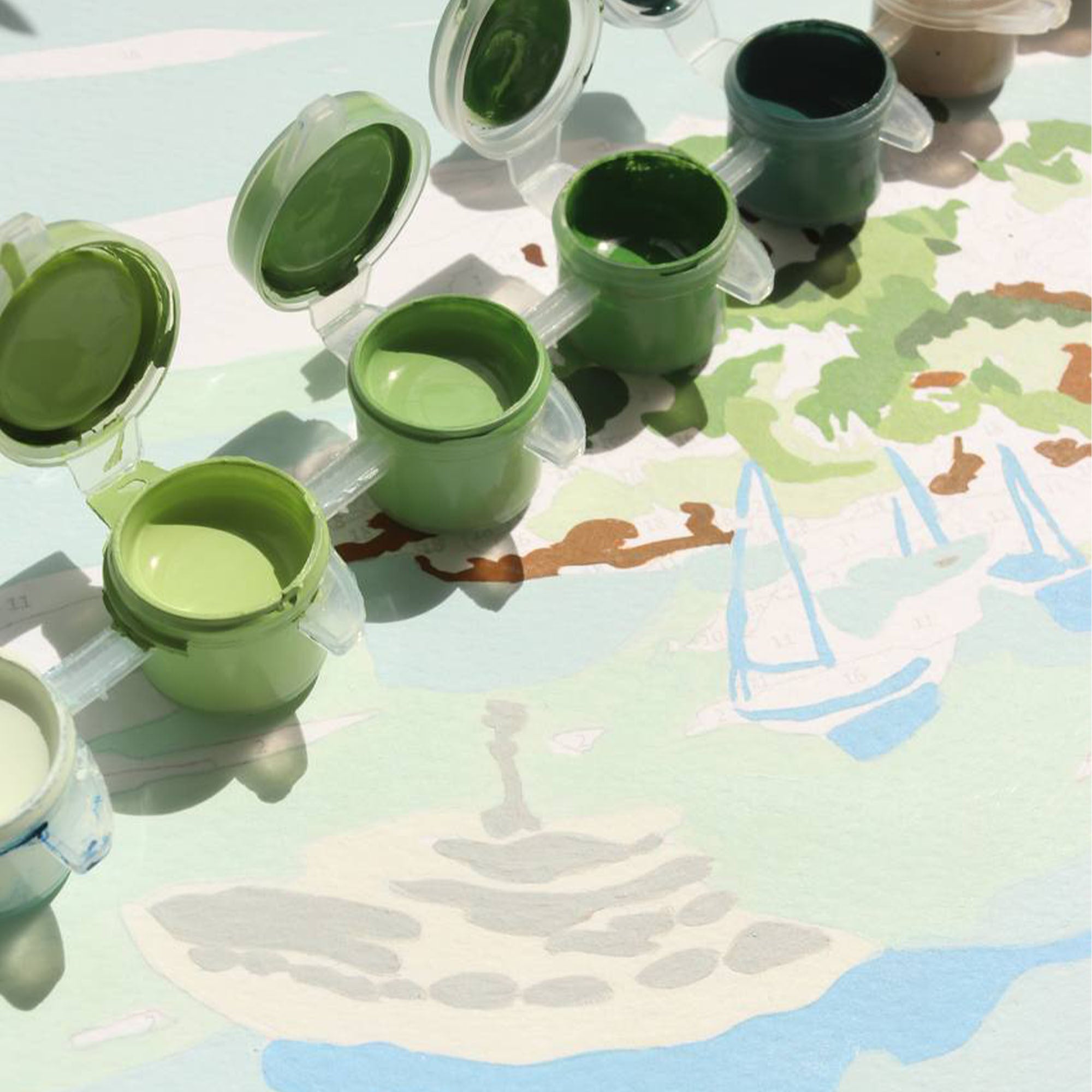 Coffret peinture au numéro - Balade dans les Calanques par Sabina Fenn