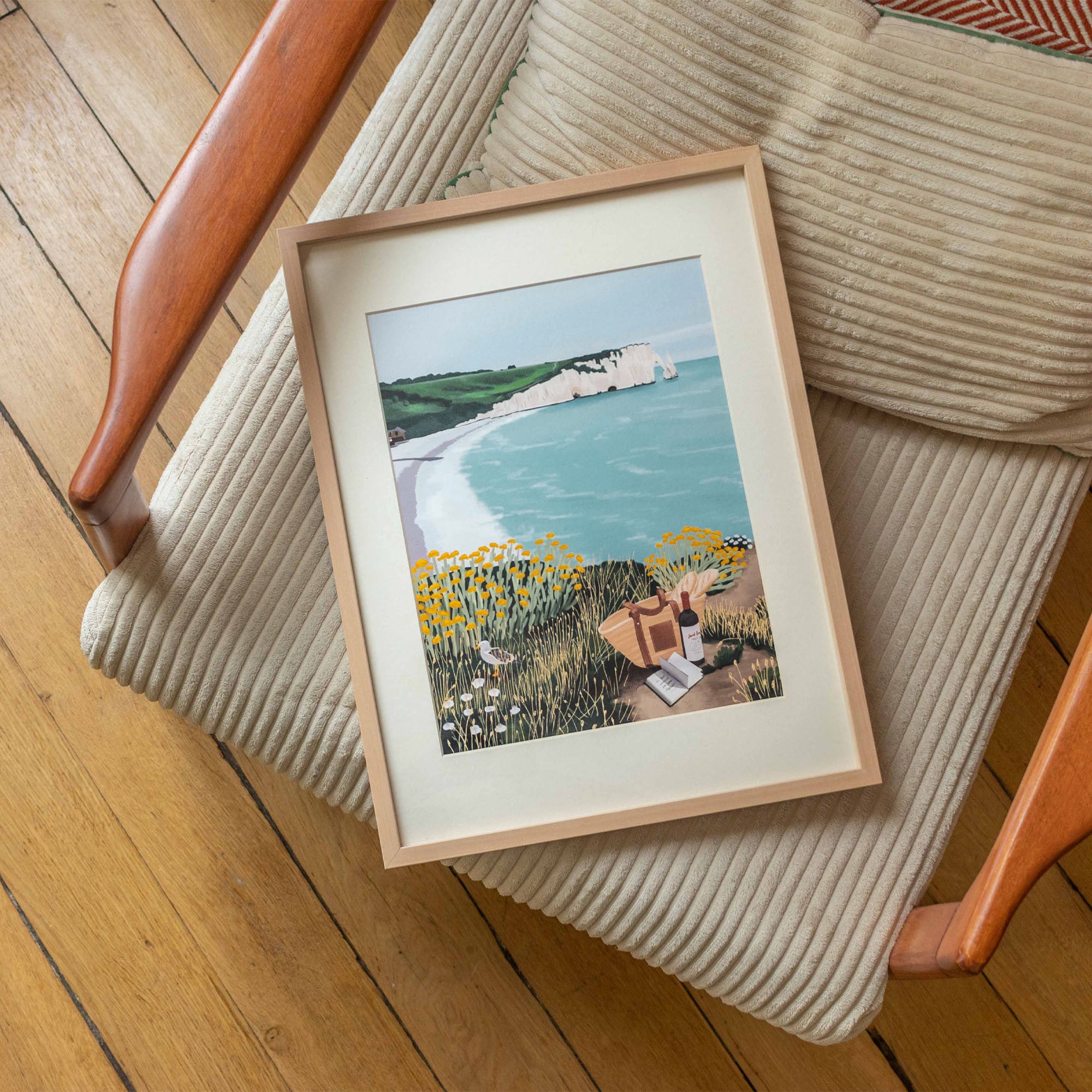 Coffret peinture au numéro - Picnic à Étretat par Ananya Bhandari