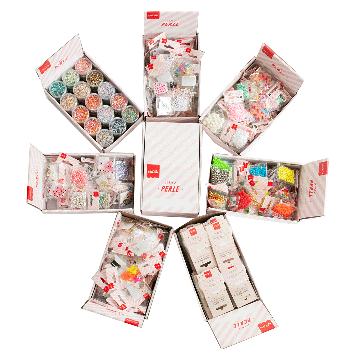 Bar à perles 8 Boîtes - 8 Thèmes
