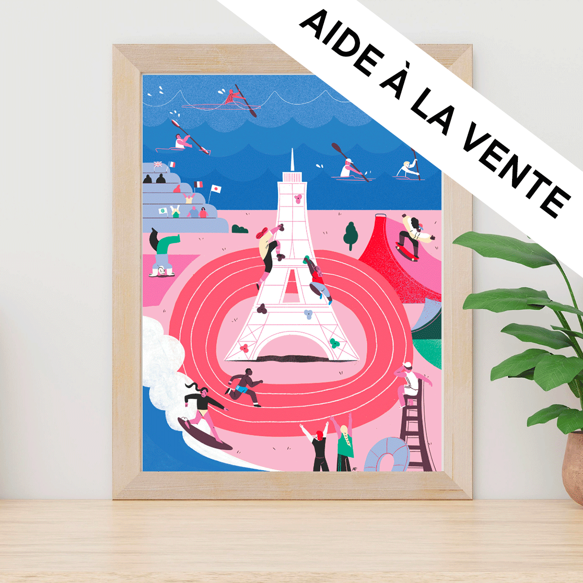 Achat Exemple présentation Petit Pinceau recto/verso - Un printemps à Paris et Multi Sports avec Cadre