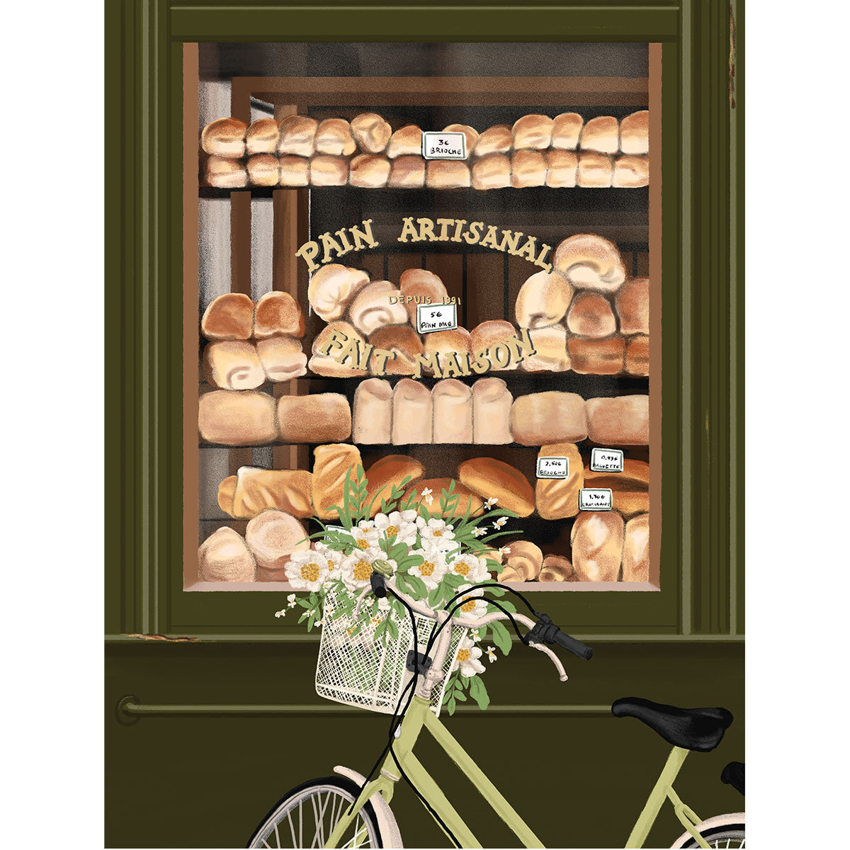 Exemple présentation Petit Pinceau recto/verso - Boulangerie et La Petite France avec Cadre