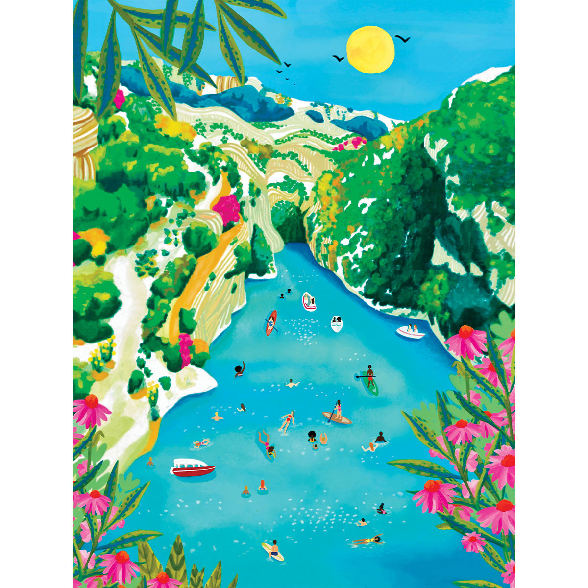 Exemple présentation Petit Pinceau recto/verso - Les Gorges du Verdon et Picnic à Etretat avec Cadre