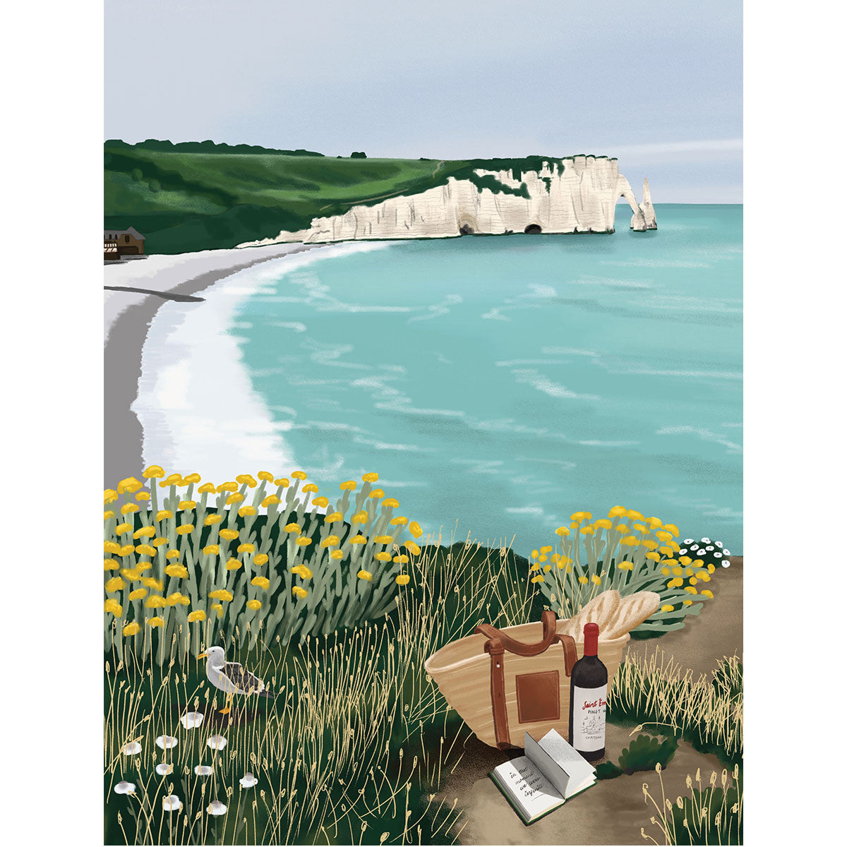 Exemple présentation Petit Pinceau recto/verso - Les Gorges du Verdon et Picnic à Etretat avec Cadre
