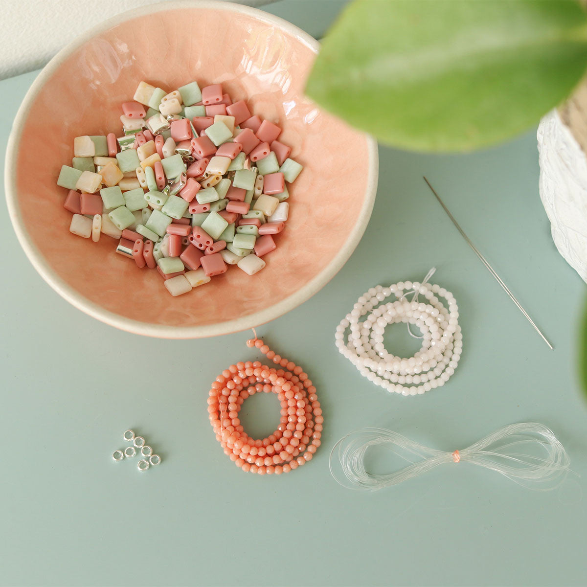 DIY Bijouterie - Mon set de bracelets perlés - Argent