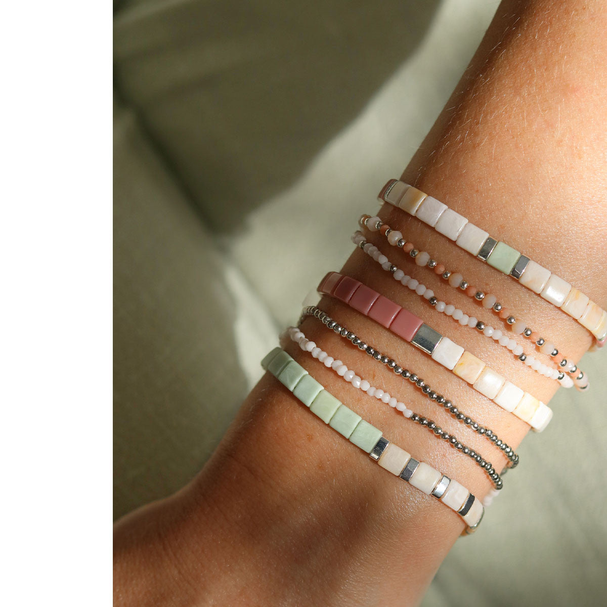 DIY Bijouterie - Mon set de bracelets perlés - Argent